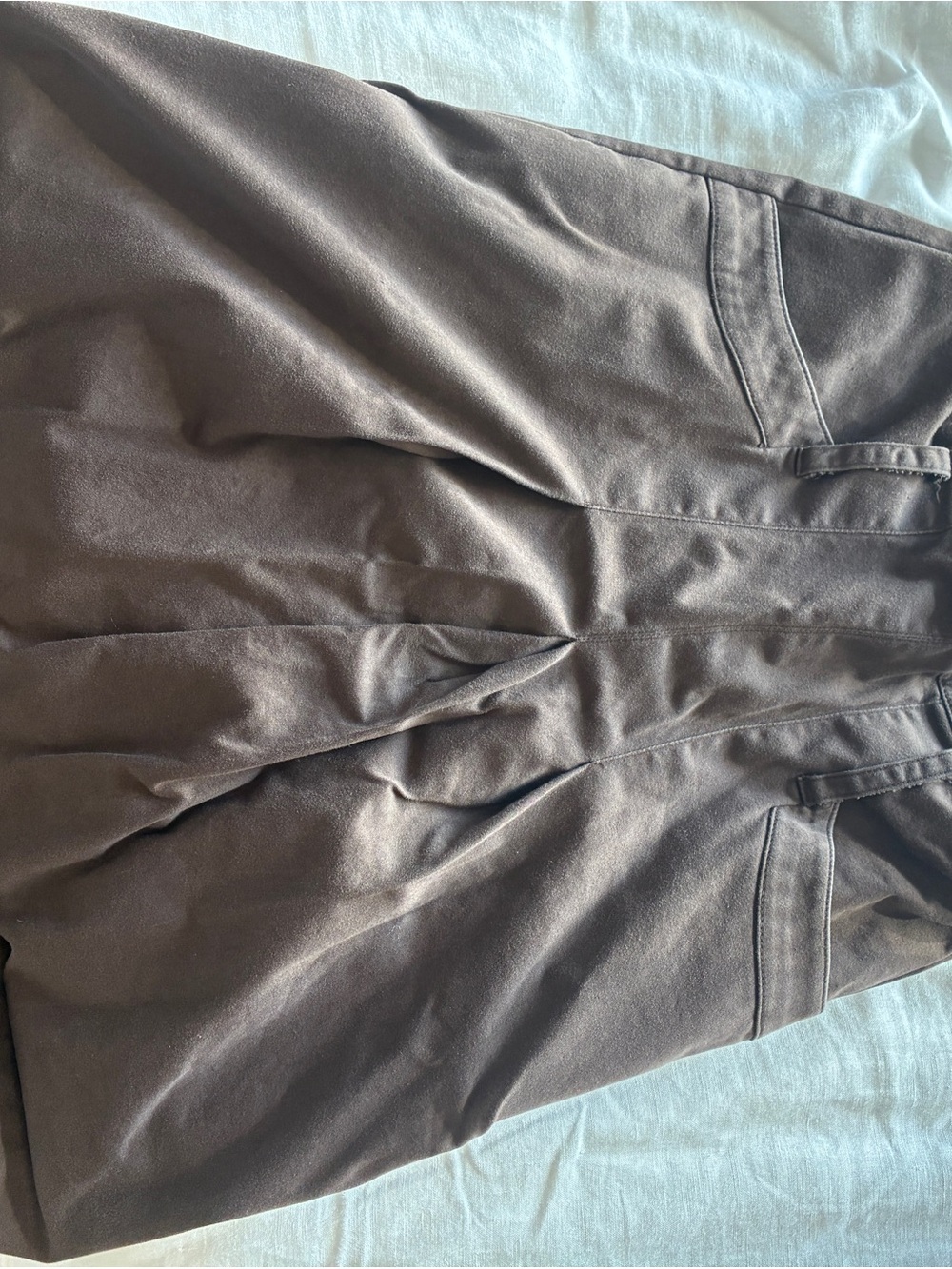 High-Waist Pleated Skirt in Charcoal